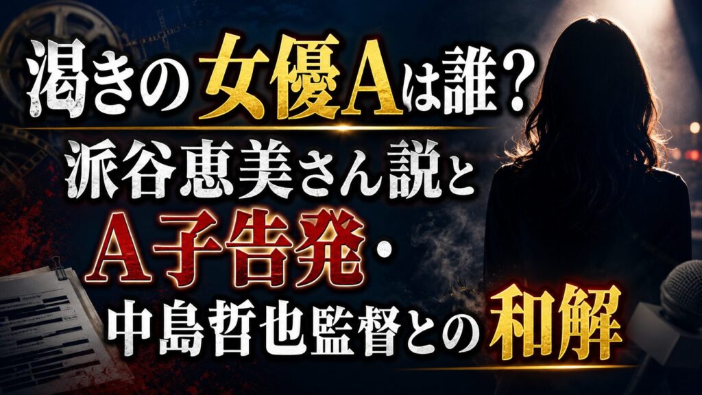 渇きの女優Aは誰？派谷恵美さん説とA子告発・中島哲也監督との和解の記事のアイキャッチ画像