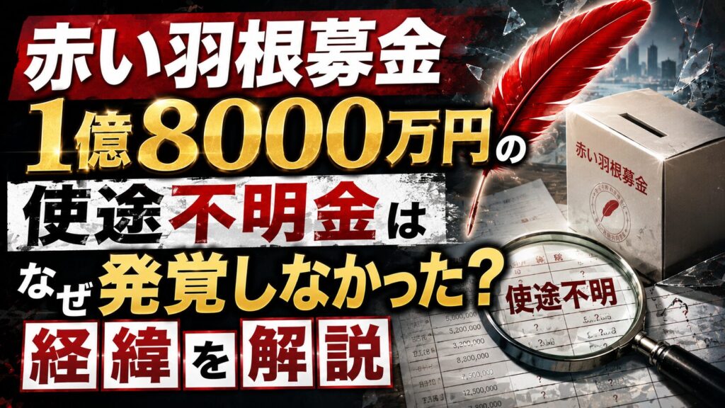 赤い羽根募金1億8000万円の使途不明金はなぜ発覚しなかった？経緯を解説の記事のアイキャッチ画像