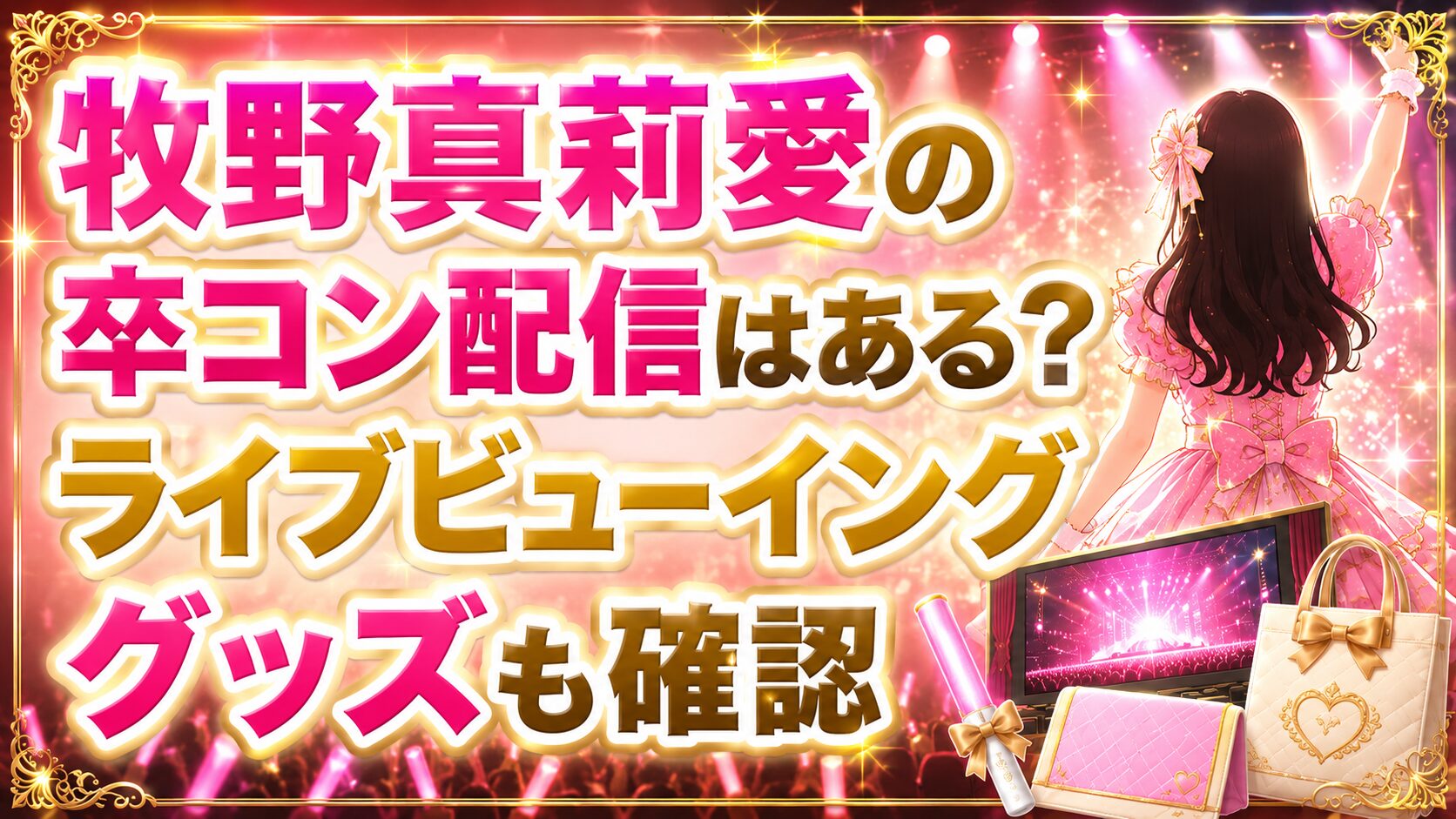牧野真莉愛の卒コン配信はある？ライブビューイングやグッズも確認の記事のアイキャッチ画像