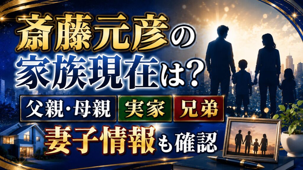 斎藤元彦の家族現在は？父親・母親や実家、兄弟と妻子情報も確認の記事のアイキャッチ画像
