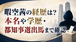暇空茜の経歴は？本名や学歴・都知事選出馬まで確認の記事のアイキャッチ画像